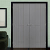 J B Kind Ardosia Slate Grey Flush Door Pair - 1/2 Hour Fire Rated - Pre-finished