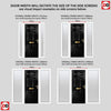 Premium Composite Front Door Set with Two Side Screens - Camarque Solid - Shown in Black