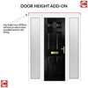 Premium Composite Front Door Set with Two Side Screens - Camarque Solid - Shown in Black