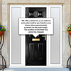 Premium Composite Front Door Set with Two Side Screens - Camarque Solid - Shown in Black