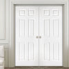 Washington Solid Grained 6 Panel PVC Door Pair