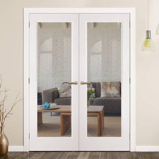 Image: Elizabethan PVC Door Pair with Square Top - Glass Options