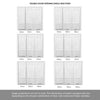 Room Divider - Downham Bevelled Clear Glass White Primed Double Doors with Single Side