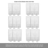 ThruEasi Room Divider - Downham Bevelled Clear Glass White Primed Double Doors with Single Side
