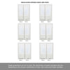 Room Divider - Downham Bevelled Clear Glass White Primed Door with Single Side