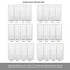 Room Divider - Downham Bevelled Clear Glass White Primed Double Doors with Double Sides