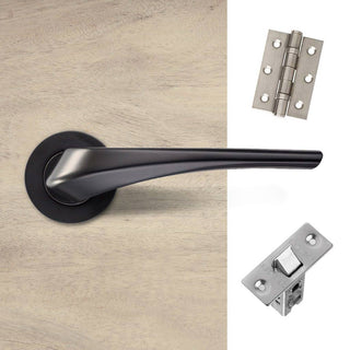 Image: Draco Door Handle Pack - Matt Black