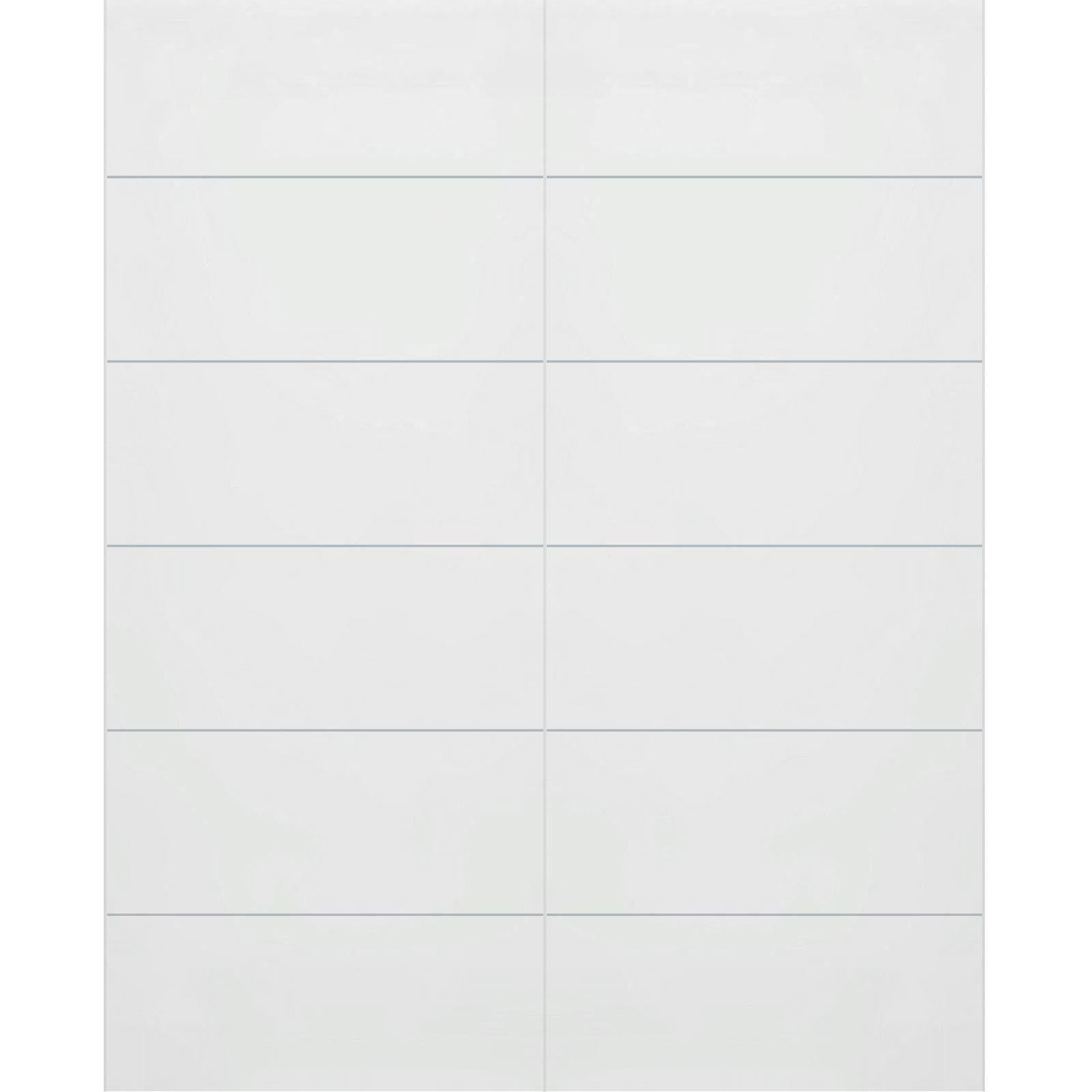 Double Glass Sliding Door - Drem 8mm Obscure Glass - Clear Printed Design - Planeo 60 Pro Kit