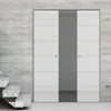 Drem 8mm Obscure Glass - Obscure Printed Design - Double Absolute Pocket Door