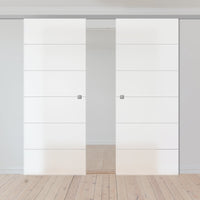 Double Glass Sliding Door - Drem 8mm Obscure Glass - Obscure Printed Design - Planeo 60 Pro Kit
