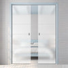 Drem 8mm Obscure Glass - Obscure Printed Design - Double Evokit Pocket Door