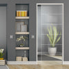 Drem 8mm Clear Glass - Obscure Printed Design - Single Evokit Glass Pocket Door