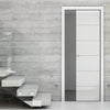Drem 8mm Obscure Glass - Clear Printed Design - Single Evokit Glass Pocket Door