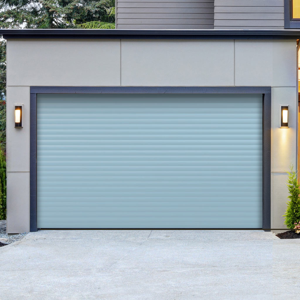 Gliderol Electric Insulated Roller Garage Door from 2452 to 2910mm Wide - Duck Egg Blue