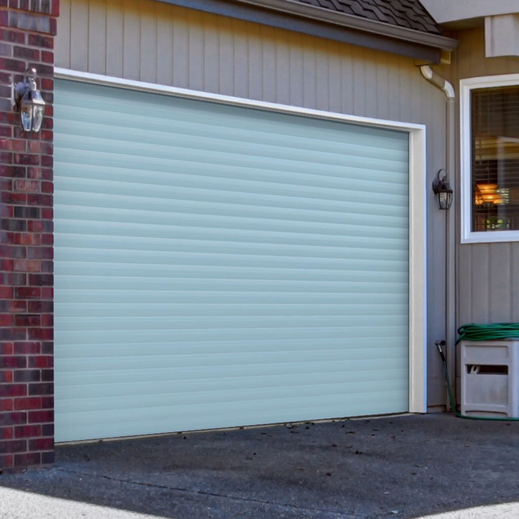 Gliderol Electric Insulated Roller Garage Door from 2147 to 2451mm Wide - Duck Egg Blue