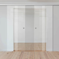 Double Glass Sliding Door - Duns 8mm Clear Glass - Obscure Printed Design - Planeo 60 Pro Kit