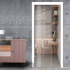 Duns 8mm Clear Glass - Obscure Printed Design - Single Evokit Glass Pocket Door