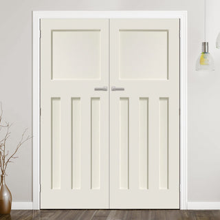 Image: Prefinished DX 1930's Panel Door Pair - Choose Your Colour