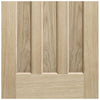 Single Sliding Door & Track - DX 60's Nostalgia Oak Panel Door - Unfinished