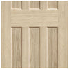 Single Sliding Door & Track - DX 60's Nostalgia Oak Panel Door - Unfinished