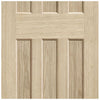 Two Sliding Wardrobe Doors & Frame Kit - DX 60's Nostalgia Oak Panel Door - Unfinished