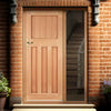 DX30's Style External Hardwood Front Door and Frame Set - One Unglazed Side Screen