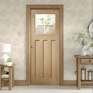 Image: 1930 style period oak glazed door