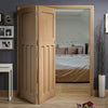 Two Folding Doors & Frame Kit - DX 1930'S Oak Panel 2+0 - Prefinished