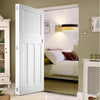 Two Folding Doors & Frame Kit - DX30's 2+0 Folding Panel Door - White Primed