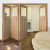 Bespoke Thrufold DX Oak 1930's Style Glazed Folding 3+1 Door