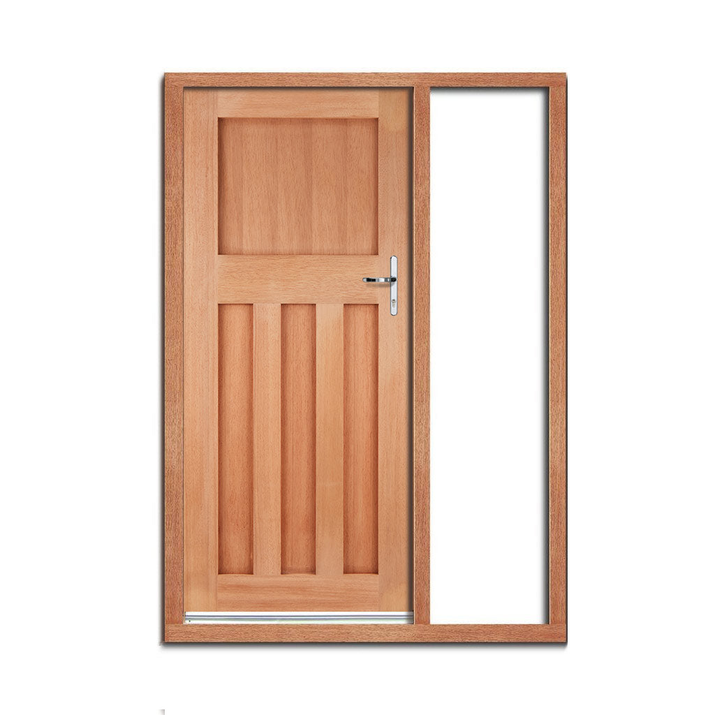DX30's Style External Hardwood Door and Frame Set - One Unglazed Side Screen, From LPD Joinery