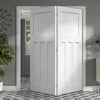 Two Folding Doors & Frame Kit - DX 1930's Panel 2+0 - White Primed