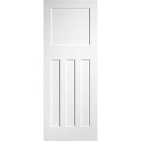 LPD Joinery White Fire Door, DX 30's Shaker Panelled Door - 1/2 Hour Rated - White Primed