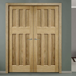 Image: DX 60's Nostalgia Oak Panel Door Pair