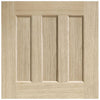 Single Sliding Door & Track - DX 60's Nostalgia Oak Panel Door - Unfinished