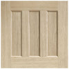Three Sliding Wardrobe Doors & Frame Kit - DX 60's Nostalgia Oak Panel Door - Unfinished