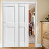 Two Sliding Doors and Frame Kit - Eccentro White Primed Door
