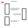 Artisan Solid Wood Internal Door Pair - Gullane 6mm Obscure Glass - Obscure Printed Design - Eco-Urban® 6 Premium Primed Colour Choices
