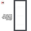 Eco-Urban Artisan® Single Evokit Pocket Door - Lauder 6mm Obscure Glass - Obscure Printed Design - Colour & Size Options