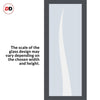 Eco-Urban Artisan Door Pair - Roslin 6mm Clear Glass - Obscure Printed Design - 4 Premium Primed Colour Choices