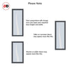 Eco-Urban Artisan Door Pair - Roslin 6mm Clear Glass - Obscure Printed Design - 4 Premium Primed Colour Choices