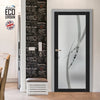 Eco-Urban Artisan Door - Stenton 6mm Obscure Glass - Clear Printed Design - 4 Premium Primed Colour Choices