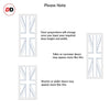 Artisan Solid Wood Internal Door - Union Jack Flag 6mm Obscure Glass - Clear Printed Design - Eco-Urban® 6 Premium Primed Colour Choices