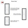 Artisan Solid Wood Internal Door Pair - Union Jack Flag 6mm Obscure Glass - Obscure Printed Design - Eco-Urban® 6 Premium Primed Colour Choices