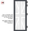 Artisan Solid Wood Internal Door Pair - Union Jack Flag 6mm Obscure Glass - Obscure Printed Design - Eco-Urban® 6 Premium Primed Colour Choices