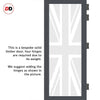 Artisan Solid Wood Internal Door - Union Jack Flag 6mm Obscure Glass - Obscure Printed Design - Eco-Urban® 6 Premium Primed Colour Choices