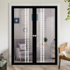 Eco-Urban Artisan Door Pair - Winton 6mm Clear Glass - Obscure Printed Design - 4 Premium Primed Colour Choices