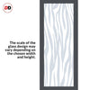 Eco-Urban Artisan® Double Absolute Evokit Pocket Door - Zebra Animal Print 6mm Clear Glass - Obscure Printed Design - Colour & Size Options