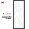 Artisan Solid Wood Internal Door Pair - Zebra Animal Print 6mm Obscure Glass - Obscure Printed Design - Eco-Urban® 6 Premium Primed Colour Choices