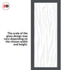 Eco-Urban Artisan Door - Zebra Animal Print 6mm Obscure Glass - Obscure Printed Design - 4 Premium Primed Colour Choices